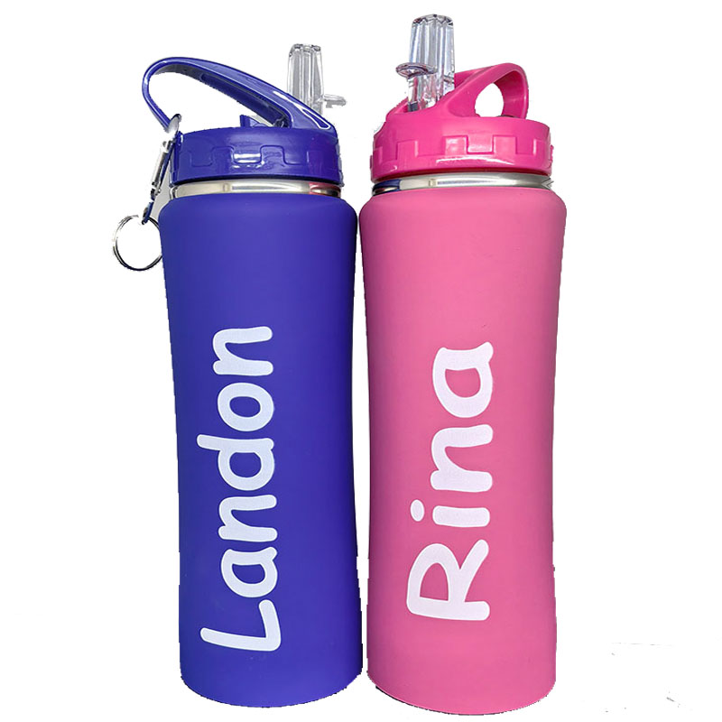 Training Cup Straw - Resimli, İsimli Kişiselleştirilmiş Şişe, Paslanmaz Çelik