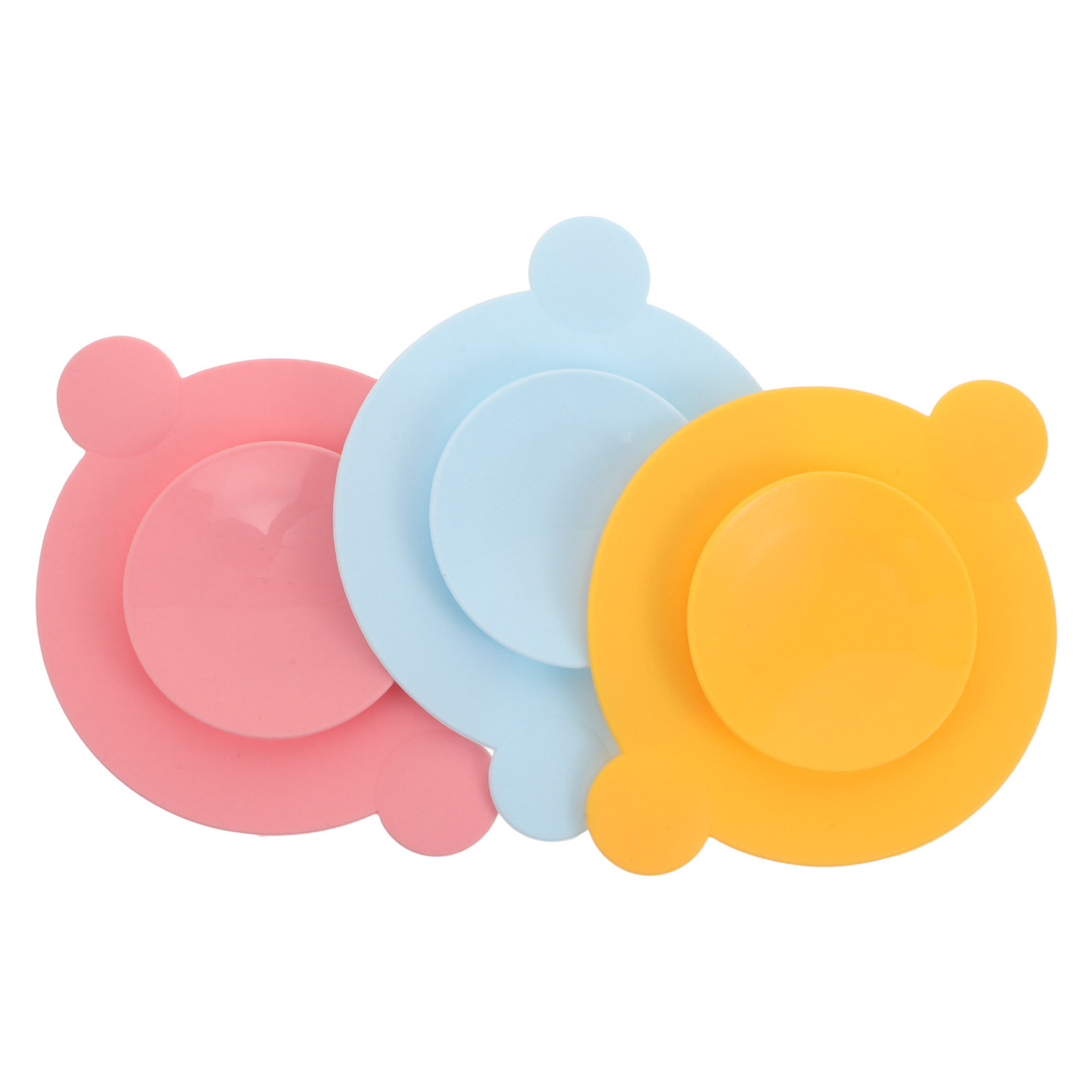 Plate Suction Toddler - 3 adet silikon emme plakası pedleri