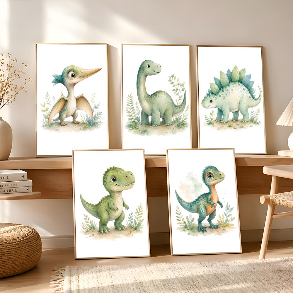 Baby Food Oil - Kawaii Karikatür Dinozor Bebek Boyama Kaligrafi