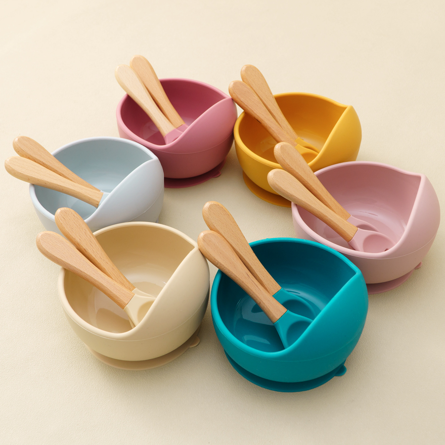 Plate Suction Toddler - Mamaplan 3 adet bebek silikon besleme