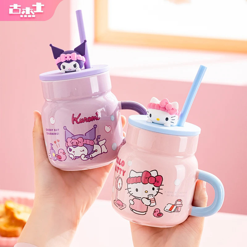 Training Cup Straw - Sanrio 450ml Seramik Kupa Hello Kitty