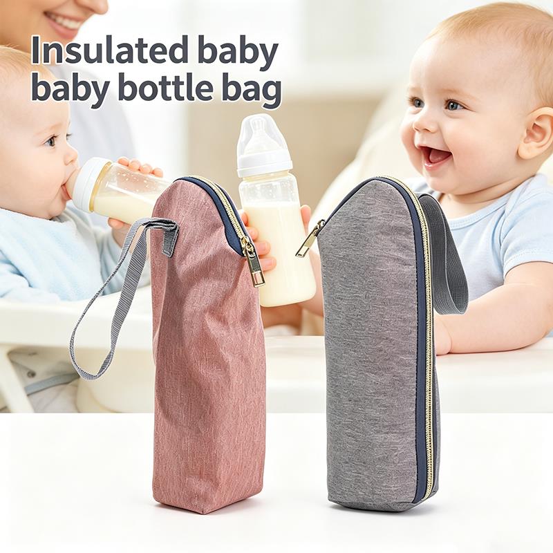 Baby Food Bag - Taşınabilir Biberon Yalıtımlı Çantası, Fermuarlı Termal